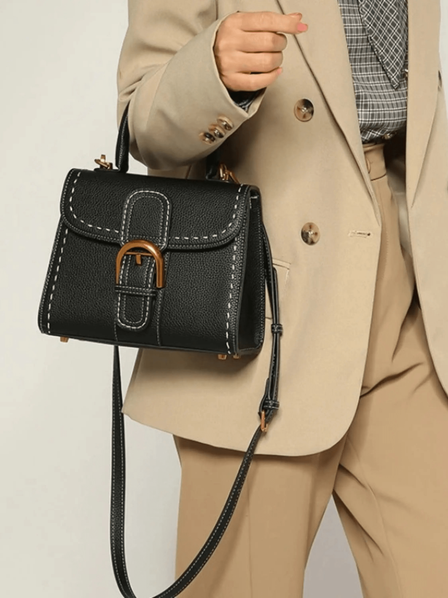 Amelia | Chic Ivory Mini Top Handle Bag – Sophisticated & Stylish