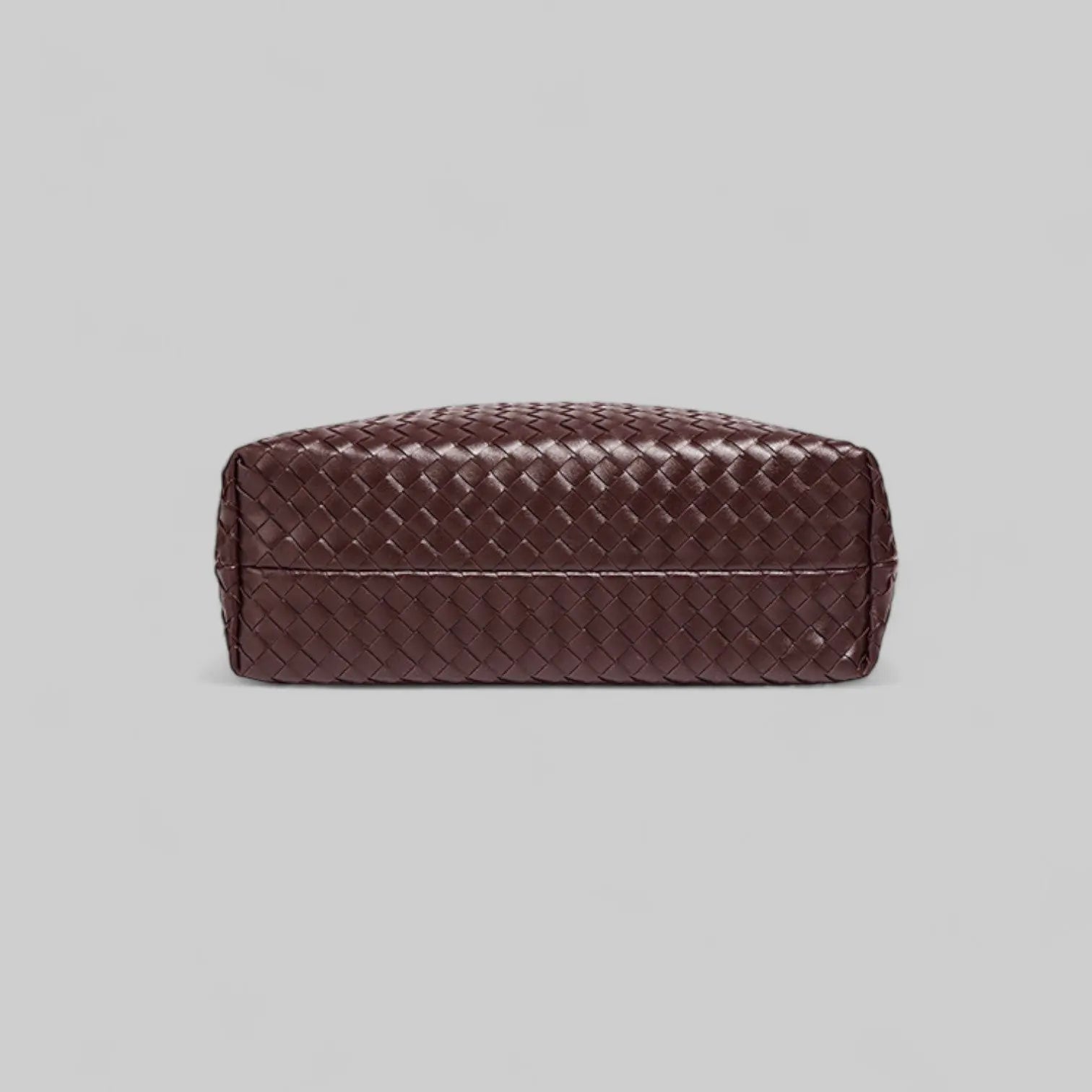 Sorvessa | Black Woven Leather Shoulder Bag – Elegant & Versatile