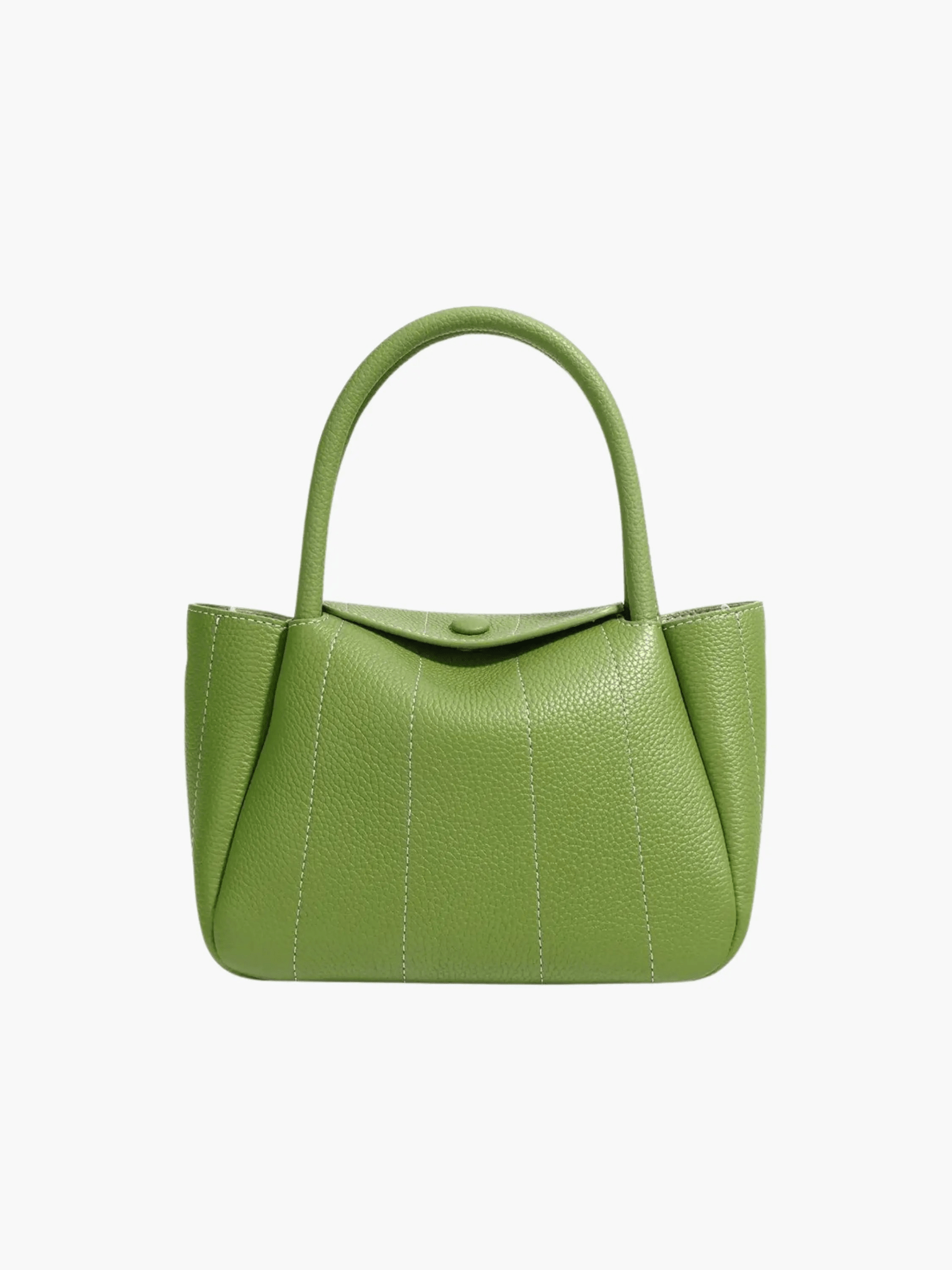 Tessoria | Green Pebbled Leather Tote – Bold & Elegant