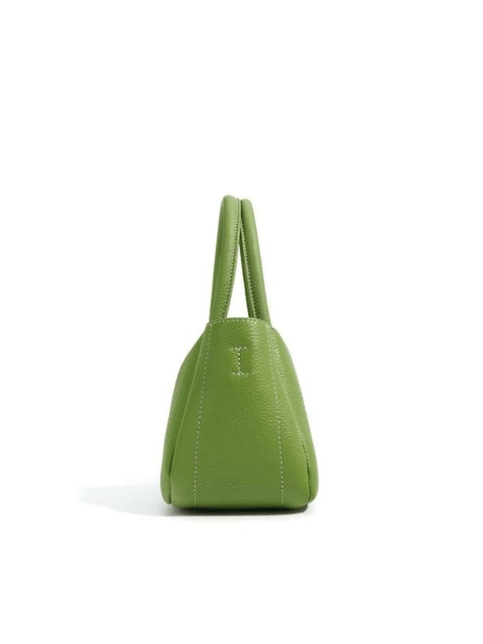 Tessoria | Green Pebbled Leather Tote – Bold & Elegant