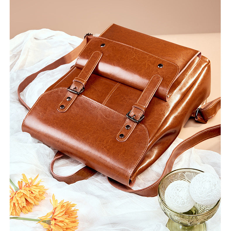Meliora | Vintage Brown Leather Backpack – Classic, Durable & Stylish