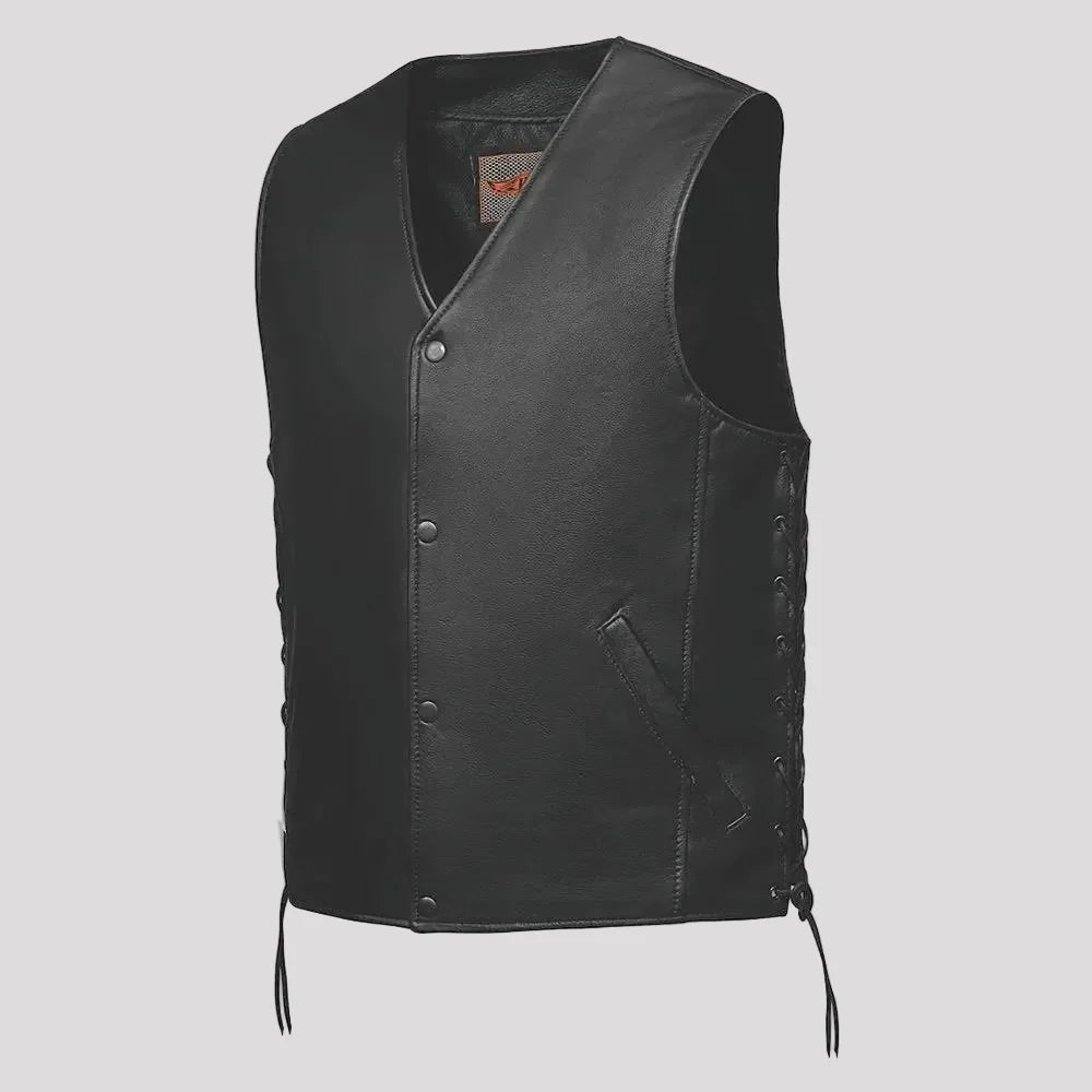 Unik International Men's Laced Side Motorcycle Vest