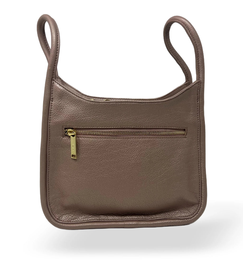 Sac à main en Cuir Platine, 2-en-1, Bianca