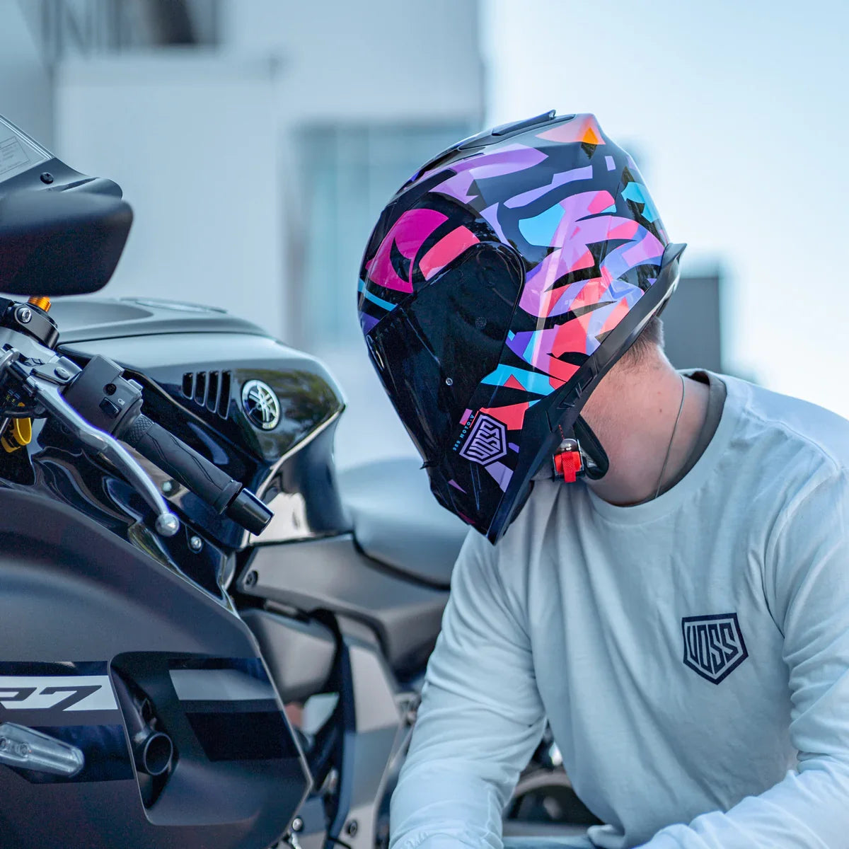 Voss 989 Moto-V TopRockr Full Face Gloss Motorcycle Helmet