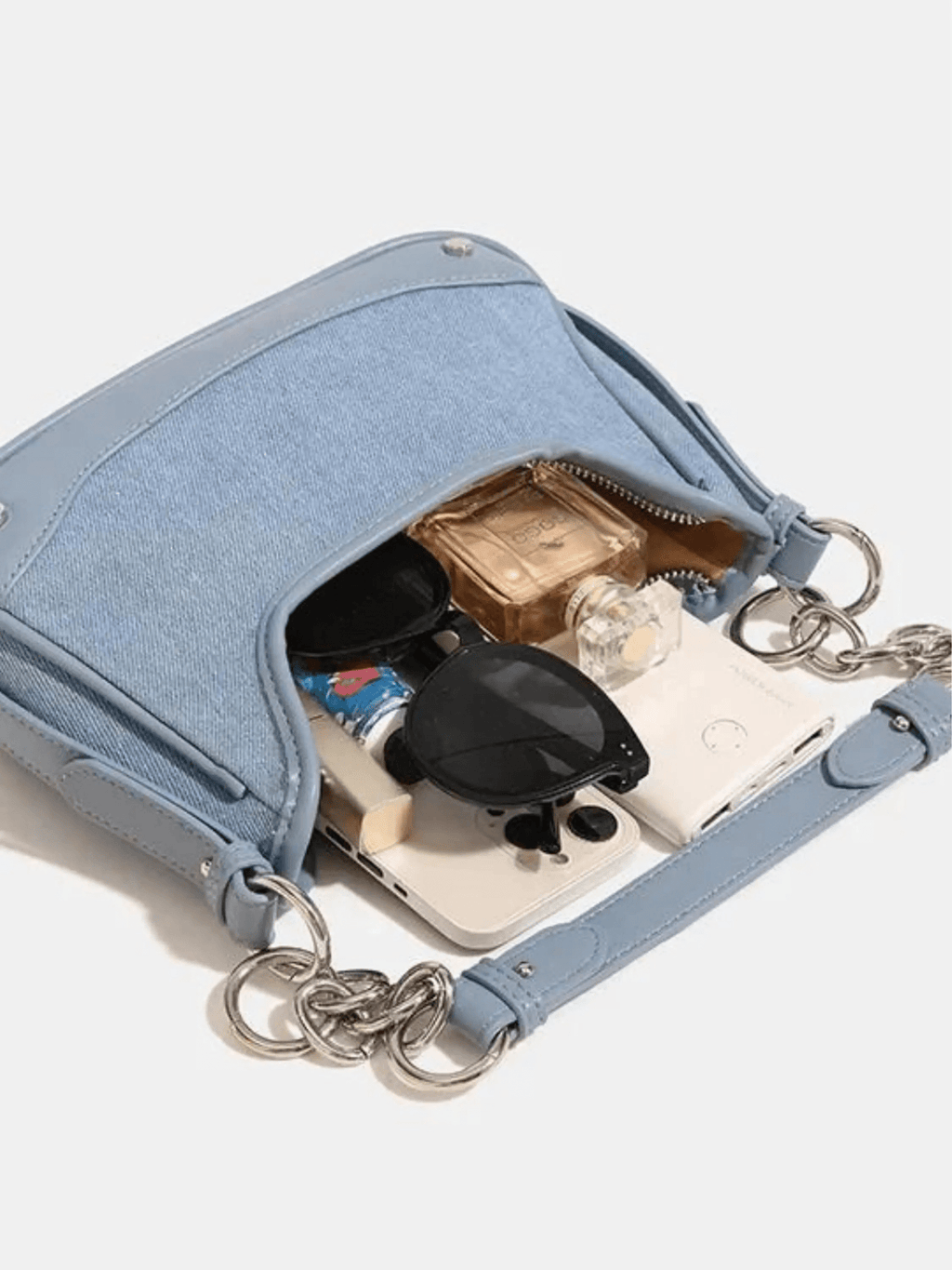Skylar | Luxe Denim Shoulder Bag – Trendy & Chic