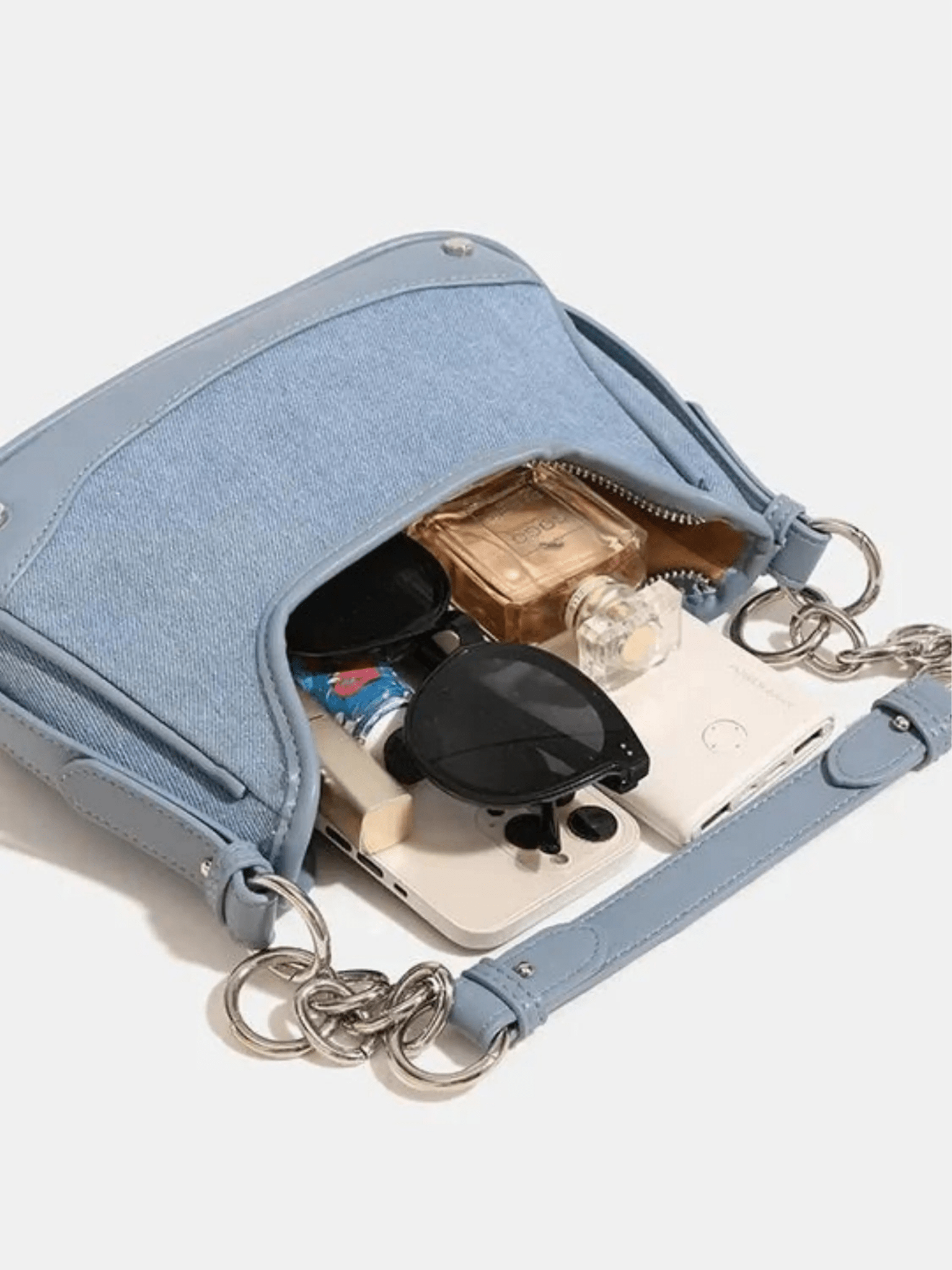 Skylar | Luxe Denim Shoulder Bag – Trendy & Chic