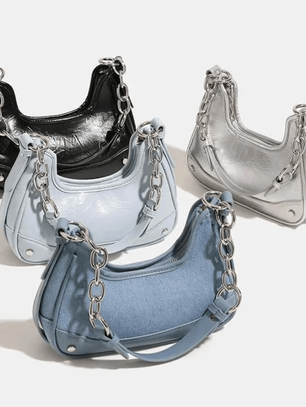 Skylar | Luxe Denim Shoulder Bag – Trendy & Chic
