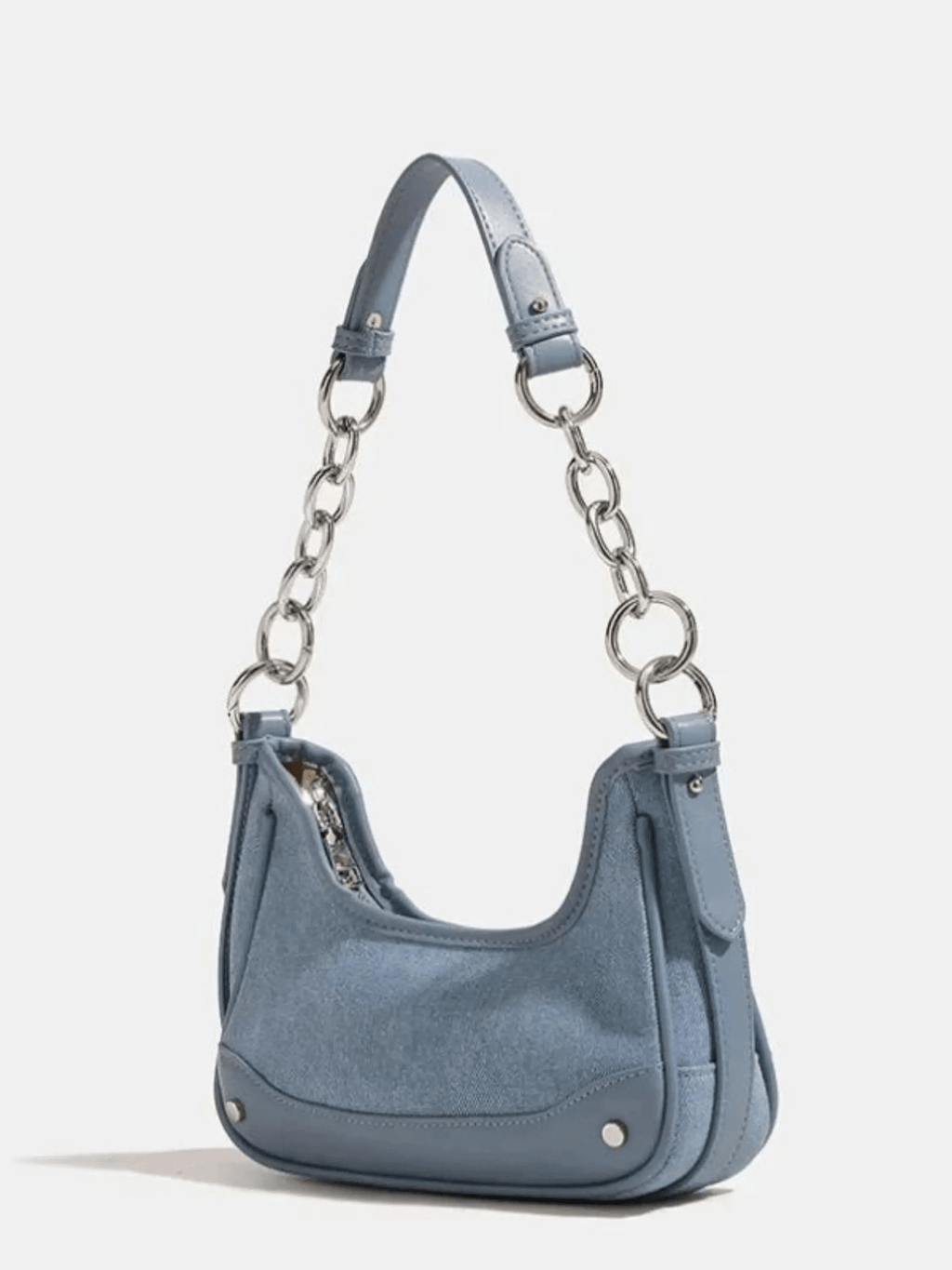 Skylar | Luxe Denim Shoulder Bag – Trendy & Chic