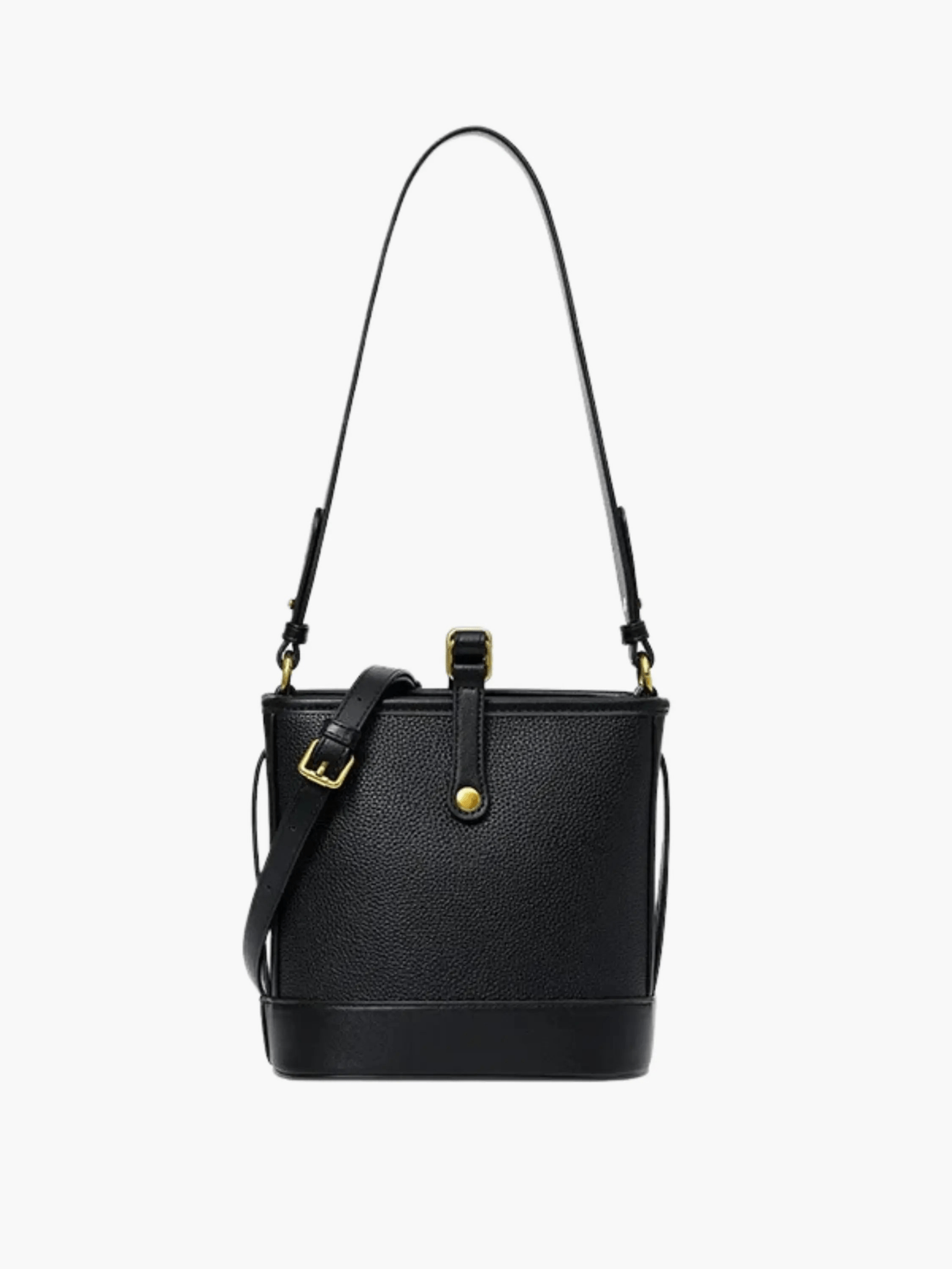Evelyn | Beige Leather Bucket Bag – Minimalist & Chic
