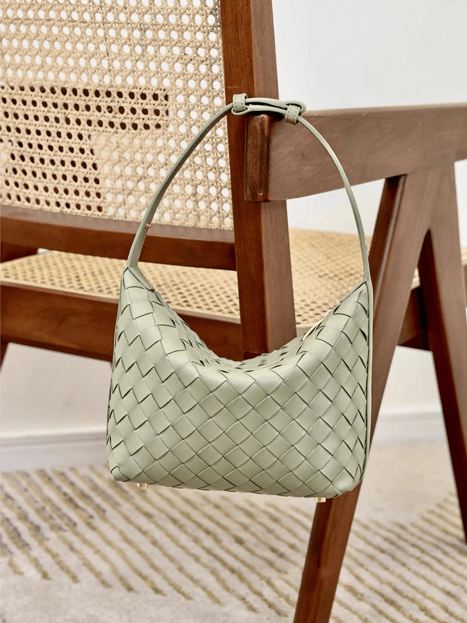 Isabella | Luxe Burgundy Woven Leather Tote – Chic & Statement-Making