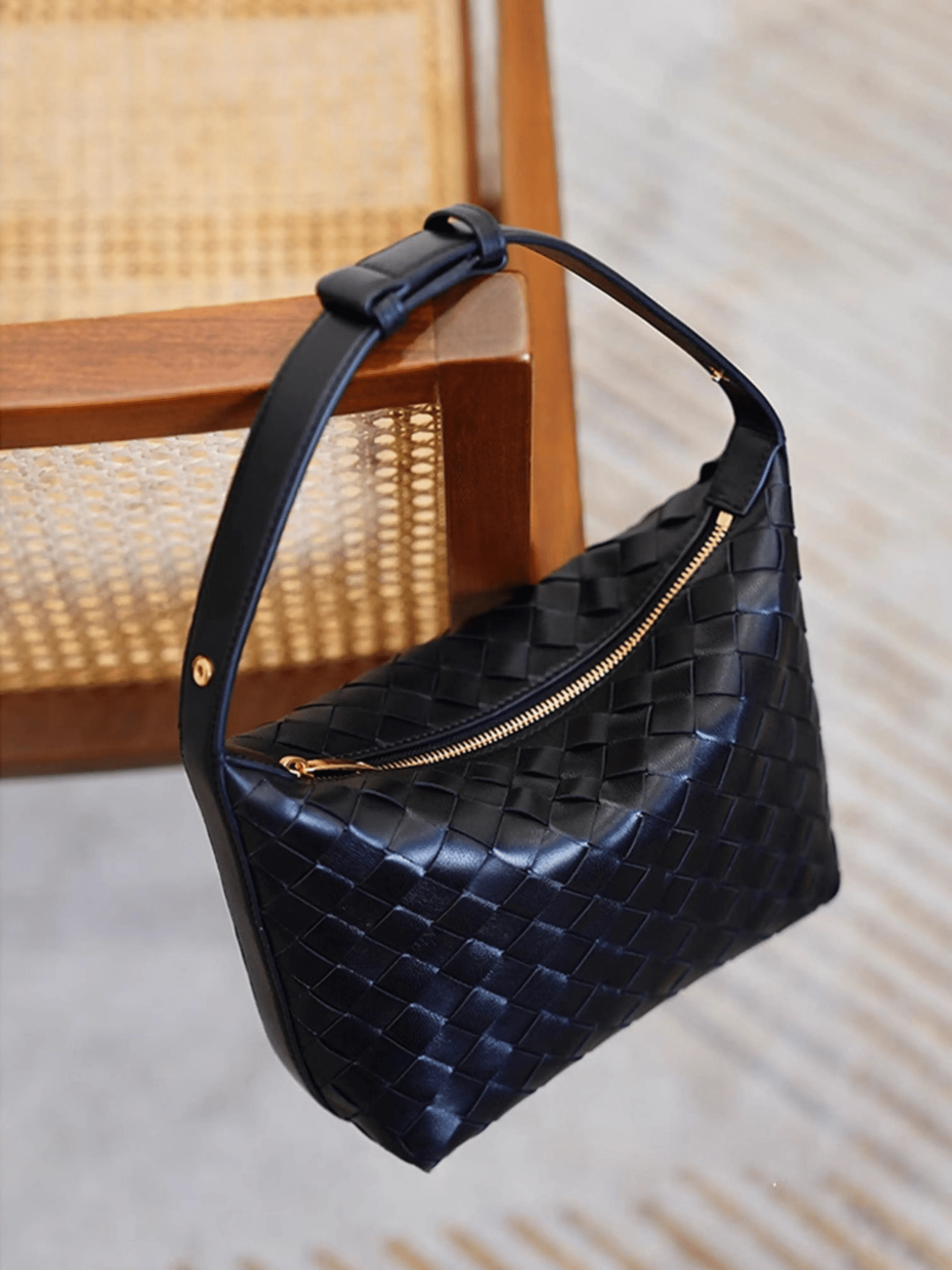 Isabella | Luxe Burgundy Woven Leather Tote – Chic & Statement-Making