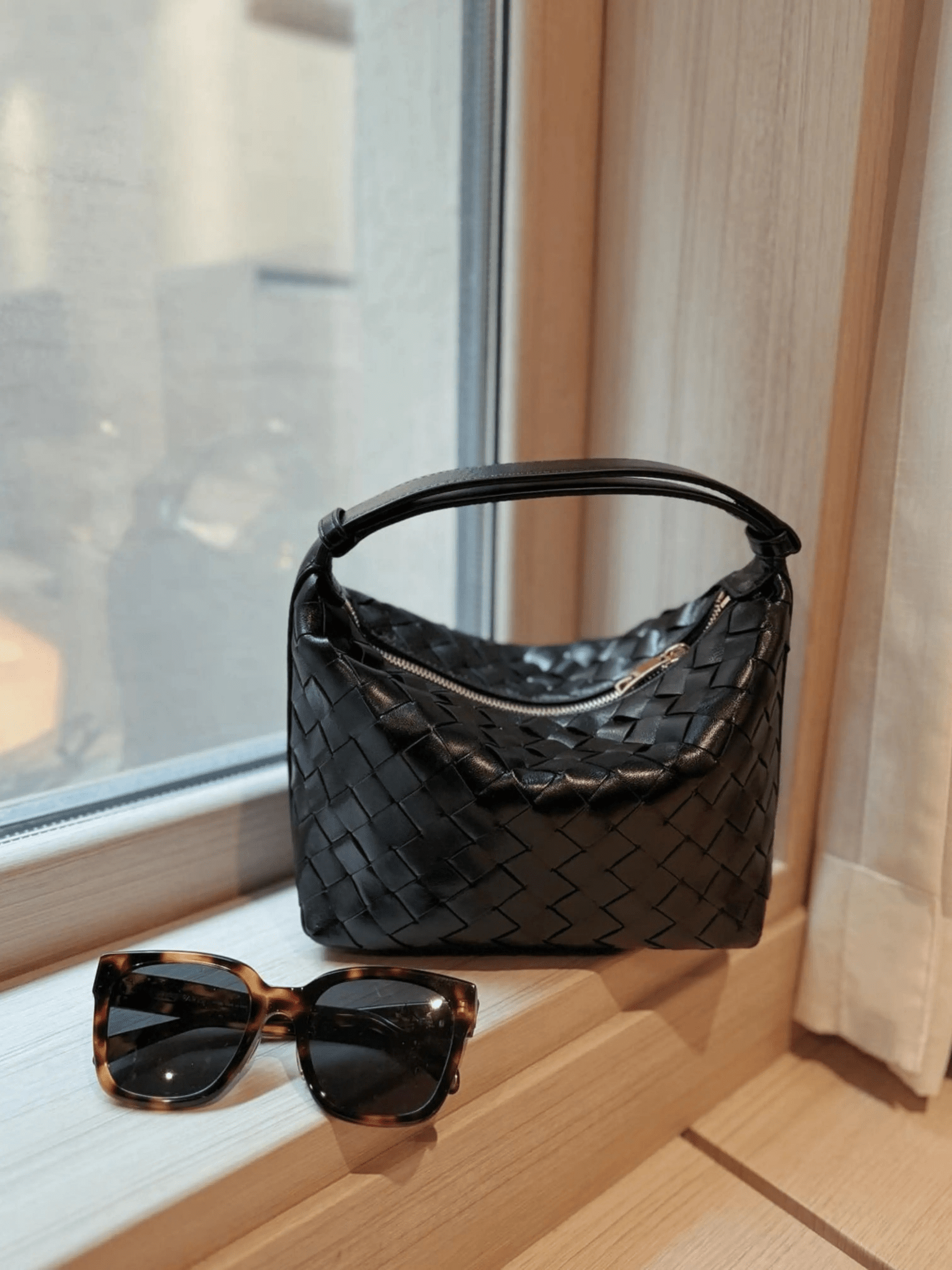 Isabella | Luxe Burgundy Woven Leather Tote – Chic & Statement-Making