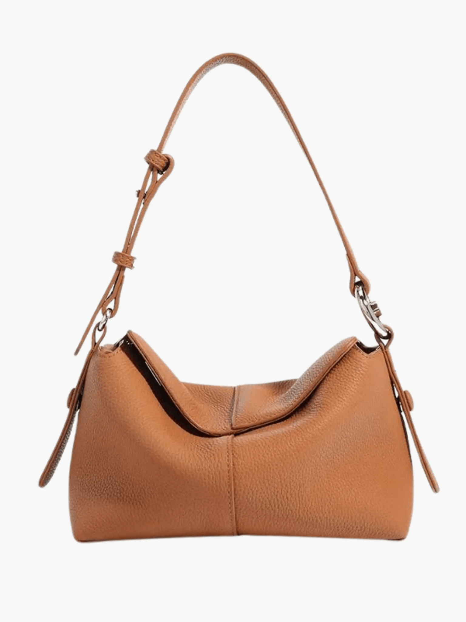 Sophie | Luxe Taupe Leather Shoulder Bag – Effortless & Chic