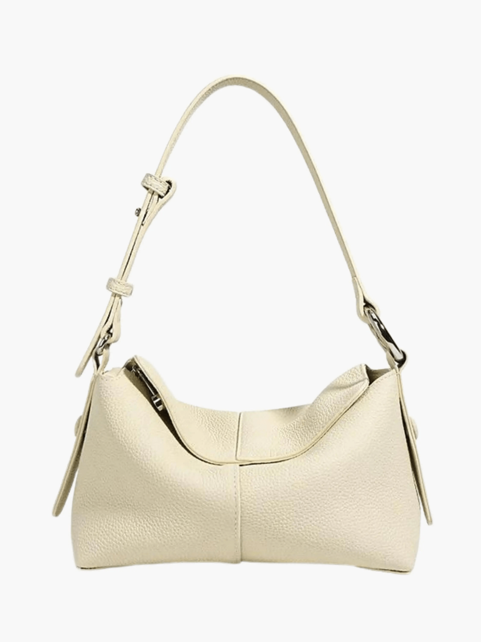 Sophie | Luxe Taupe Leather Shoulder Bag – Effortless & Chic