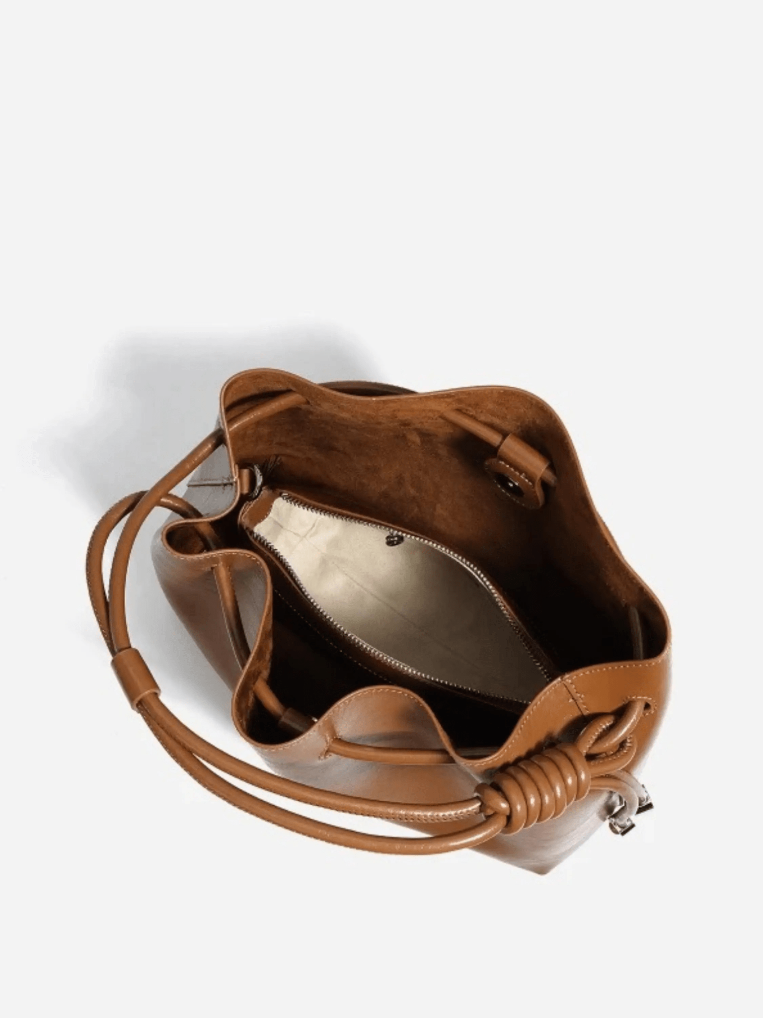 Mila | Luxe Caramel Leather Bucket Bag – Chic & Spacious