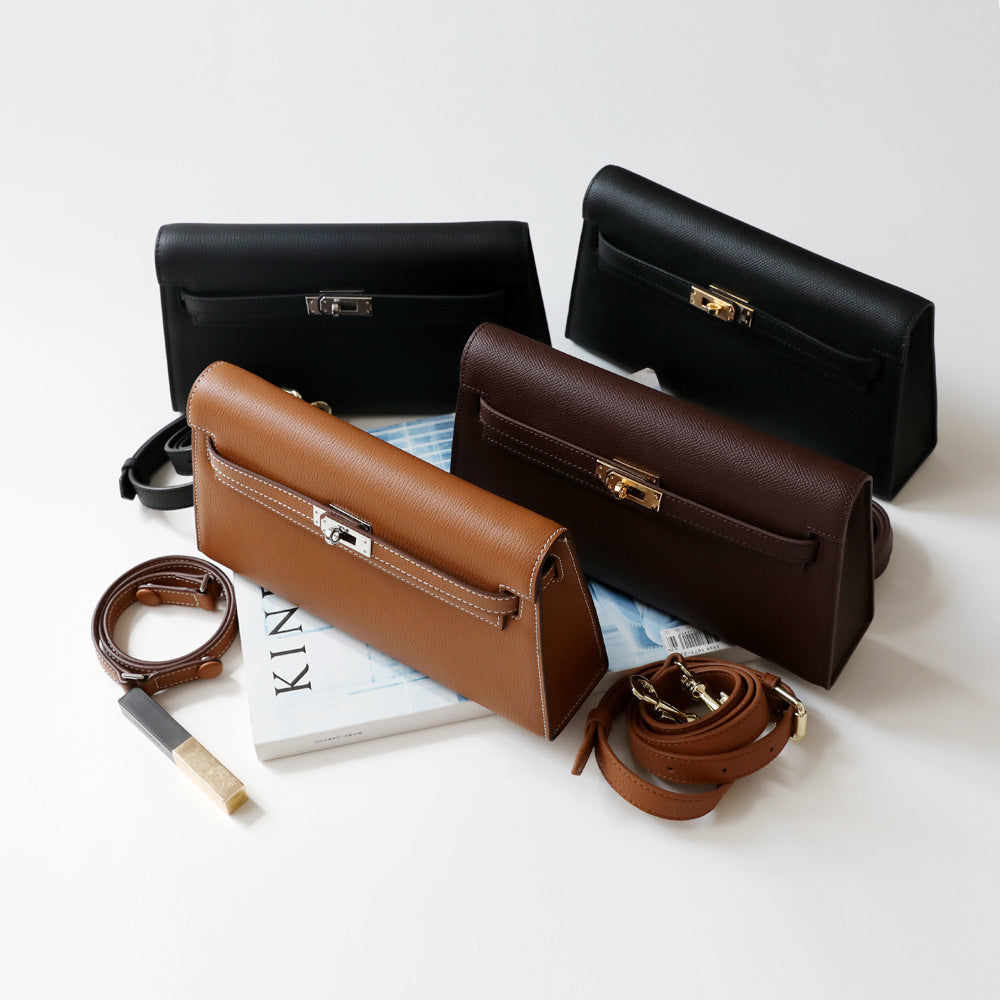 Valencia Elegant Black Leather Shoulder Bag – Timeless Sophistication & Versatility