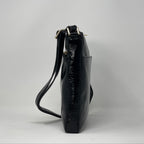 Sac à Bandoulière en cuir Noir vernis | Gisèle