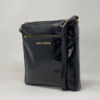 Sac à Bandoulière en cuir Noir vernis | Gisèle