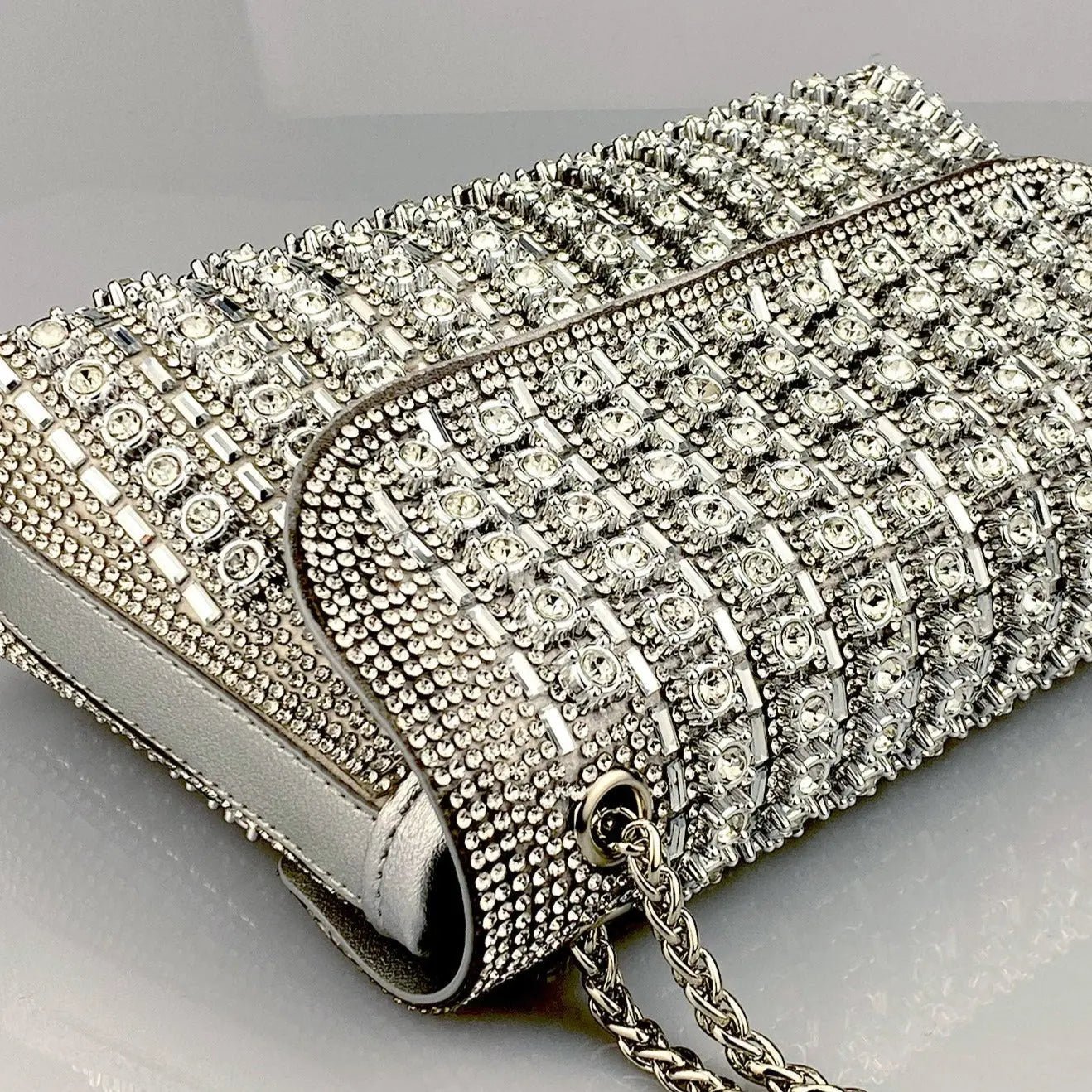 Xandelle | Turquoise Crystal Embellished Shoulder Bag – Vibrant Glamour