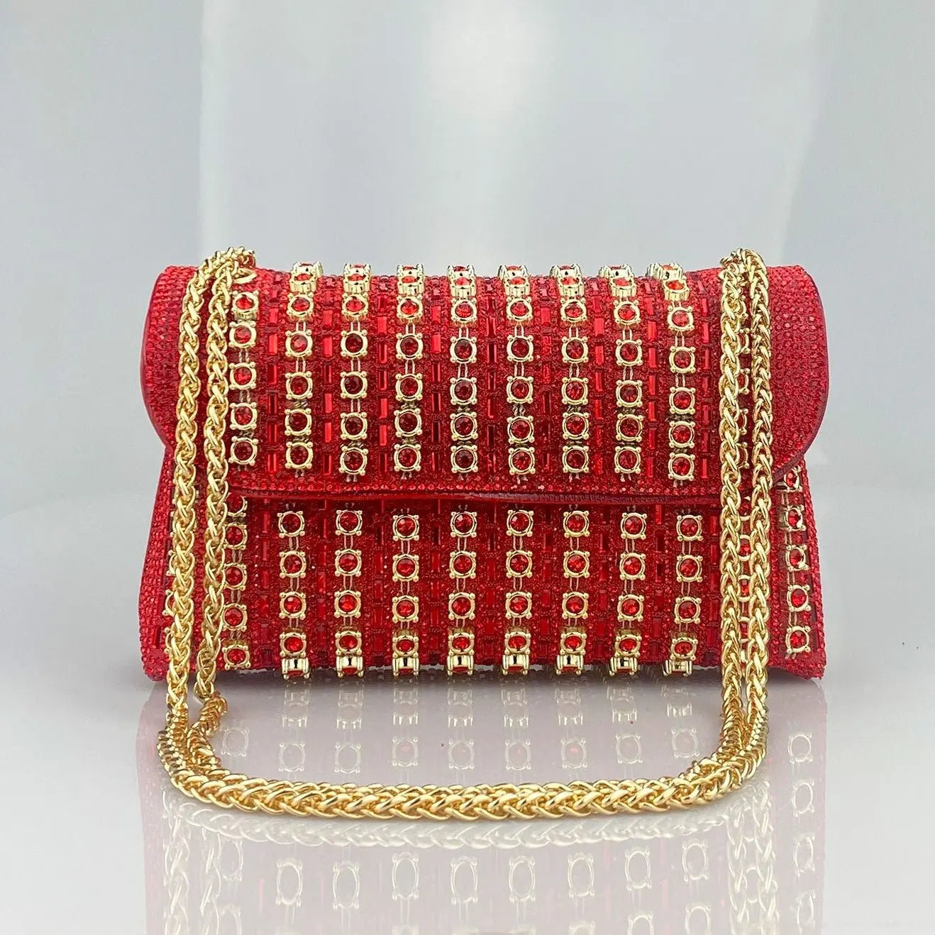 Xandelle | Turquoise Crystal Embellished Shoulder Bag – Vibrant Glamour