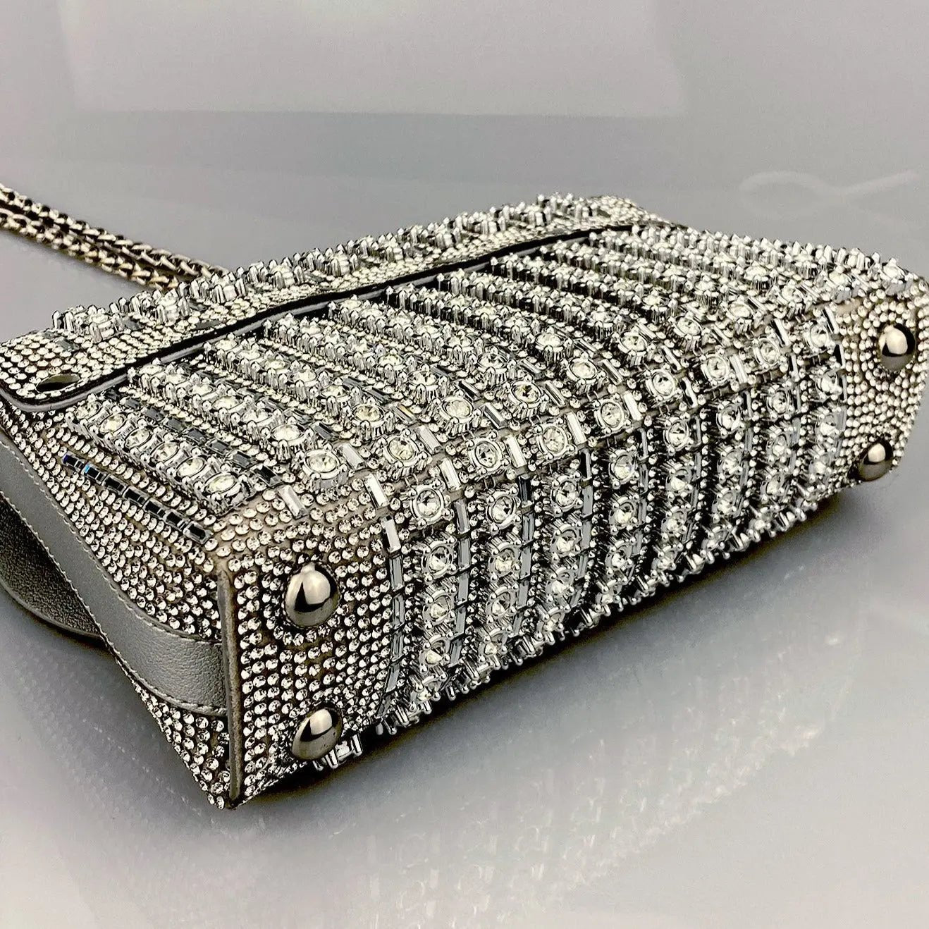 Xandelle | Turquoise Crystal Embellished Shoulder Bag – Vibrant Glamour