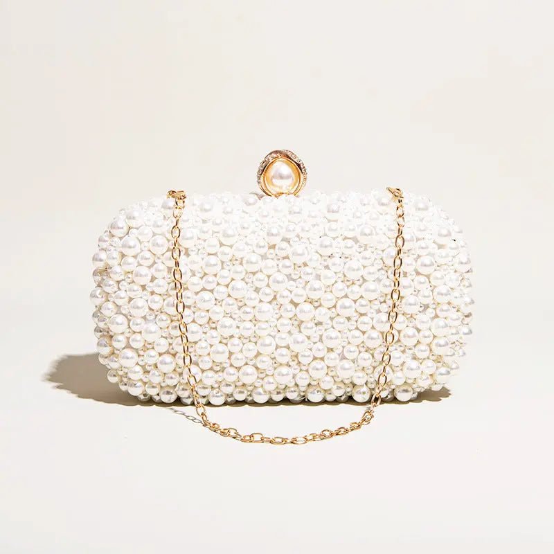 Estelle | Pearl Embellished Evening Clutch – Timeless Grace