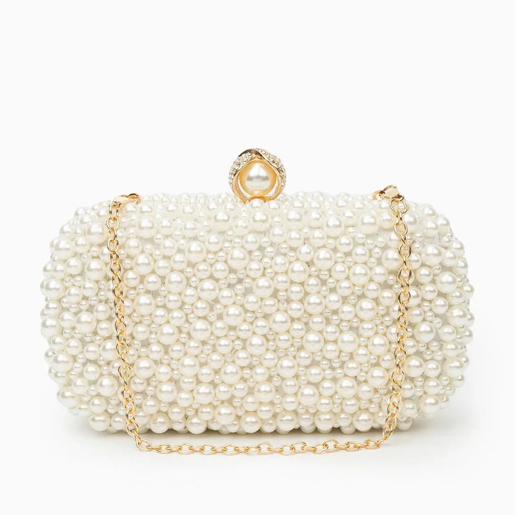 Estelle | Pearl Embellished Evening Clutch – Timeless Grace