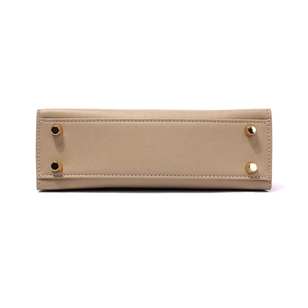 Cindy Leather Top Handle Satchel Bag – Classic Flap Crossbody Handbag for Women