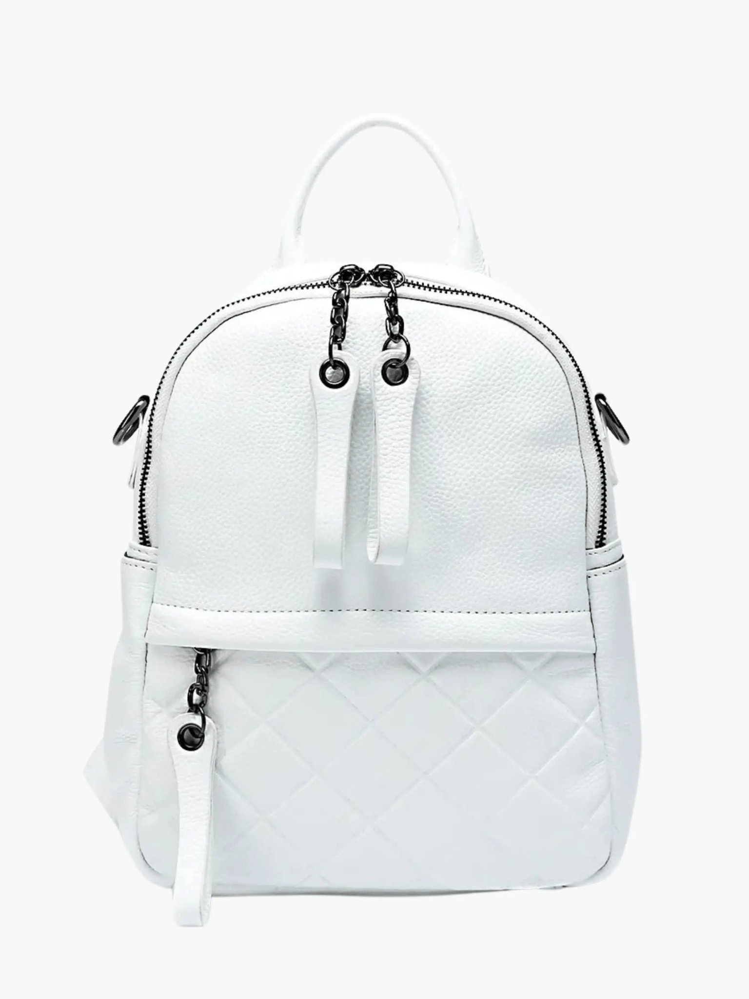 Eowen | Quilted Black Leather Backpack – Chic & Functional