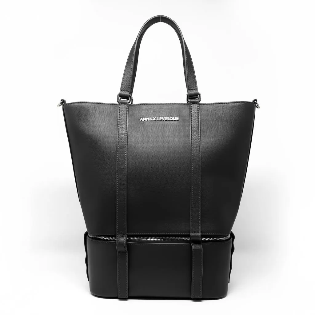 Sac fourre-tout, 2 en 1, noir, section isotherme détachable | Charlotte