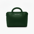 Sac à main en cuir Clarence Moyen, deux en un, Dark Green