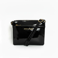 Sac à bandoulière noir vernis | Gisèle petit