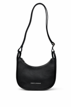 Petit Sac à Bandoulière en Cuir Noir, Sabrina