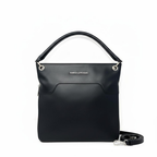 Sac à main en Cuir Véritable Noir, Amélie