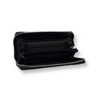 Petit portefeuille en cuir noir - Carla