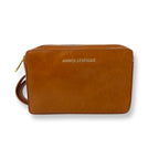 Petit sac bandoulière en cuir cognac - Annie