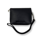 Porte-cartes en cuir Maylia, Noir