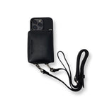 Porte-cartes en cuir Maylia, Noir