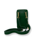 Petit Sac à bandoulière en Cuir Véritable Dark Green, Marie-Josée