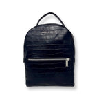 Sac à dos en Cuir Noir croco | Eve
