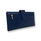 Petit portefeuille en cuir bleu marine - Denise