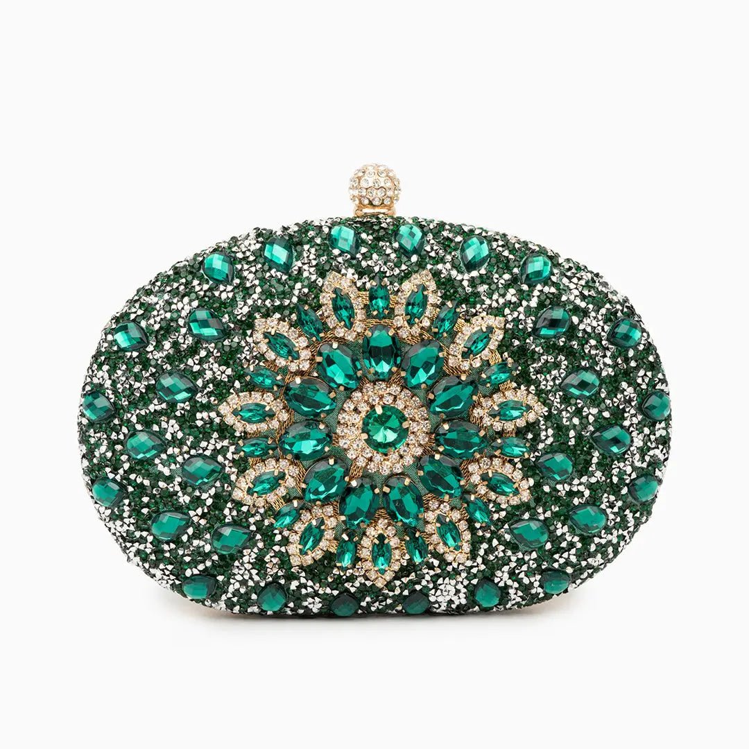 Dahlia | Pink Crystal Floral Evening Clutch – Radiant Bloom