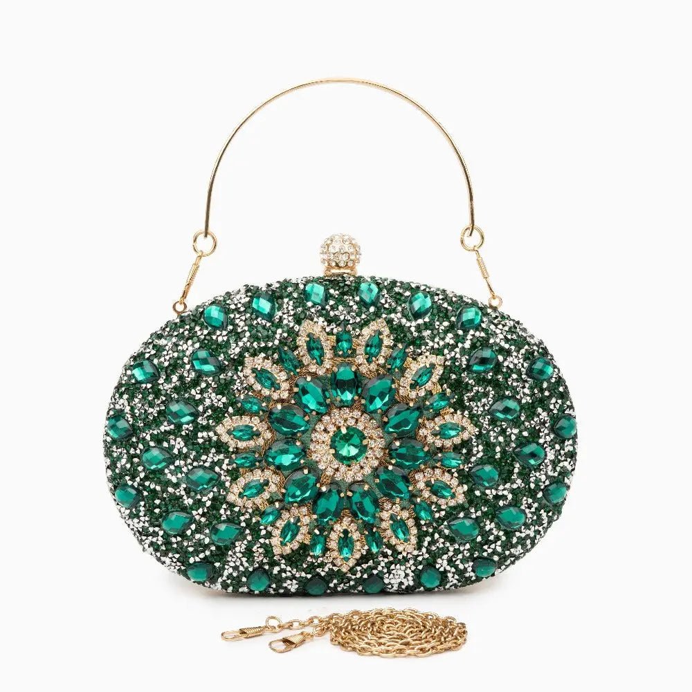 Dahlia | Pink Crystal Floral Evening Clutch – Radiant Bloom