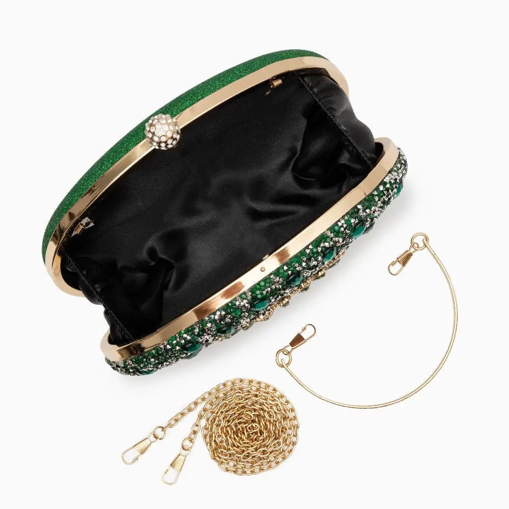 Dahlia | Pink Crystal Floral Evening Clutch – Radiant Bloom