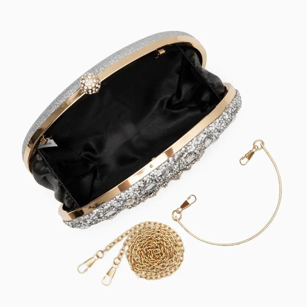 Dahlia | Pink Crystal Floral Evening Clutch – Radiant Bloom