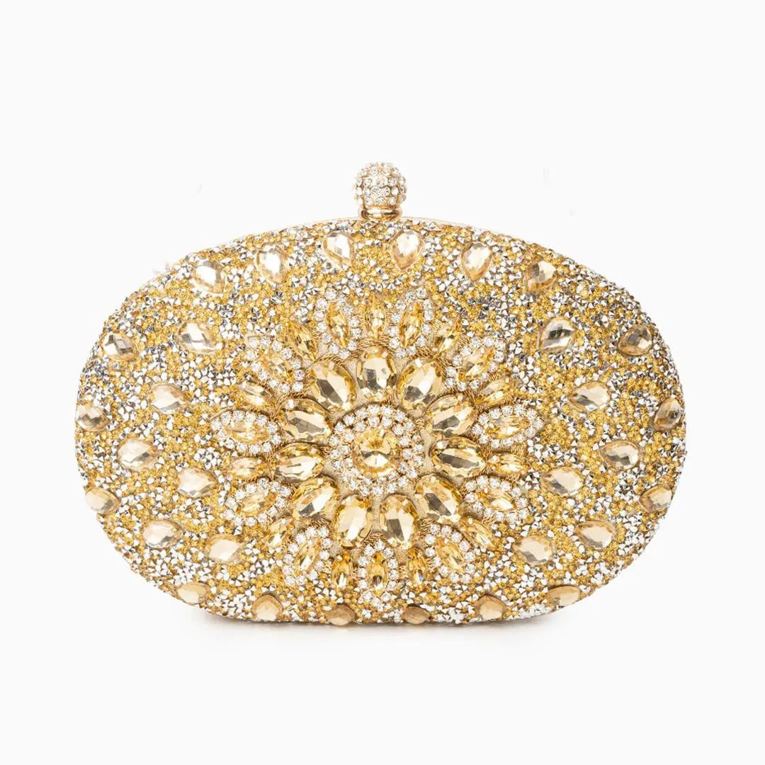 Dahlia | Pink Crystal Floral Evening Clutch – Radiant Bloom