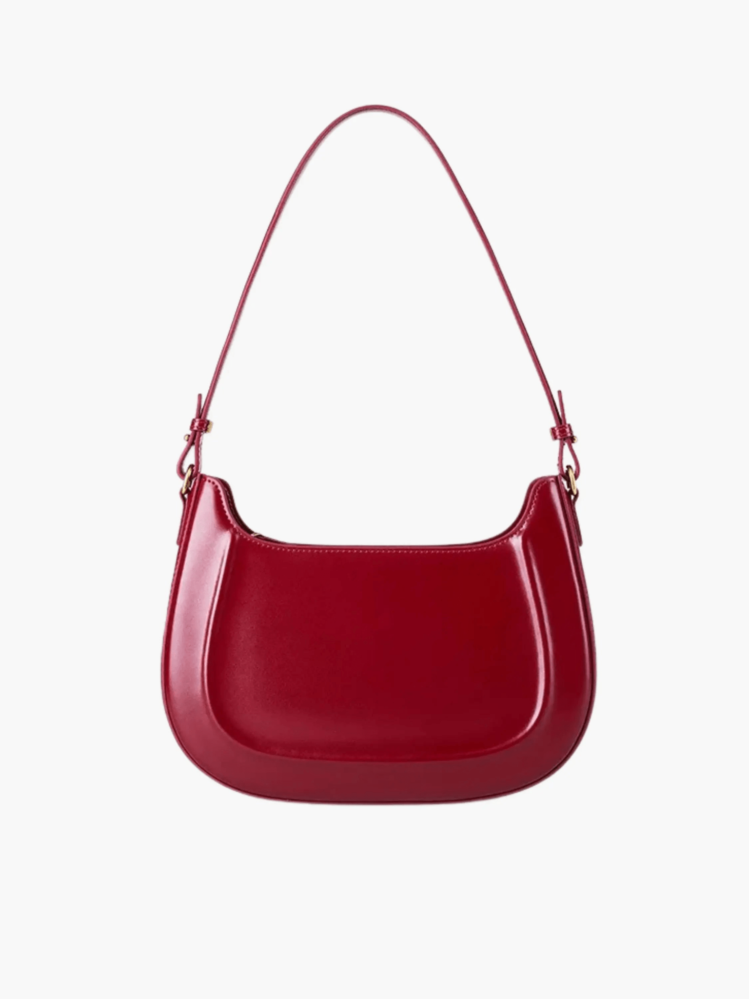 Celeste | Black Patent Leather Shoulder Bag – Sleek & Sophisticated