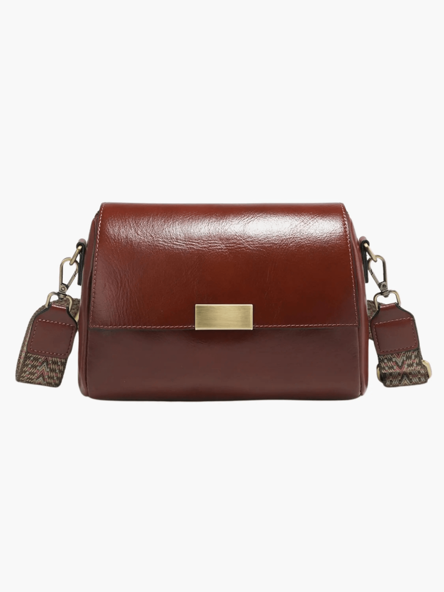 Aria | Black Leather Crossbody Bag – Modern & Chic
