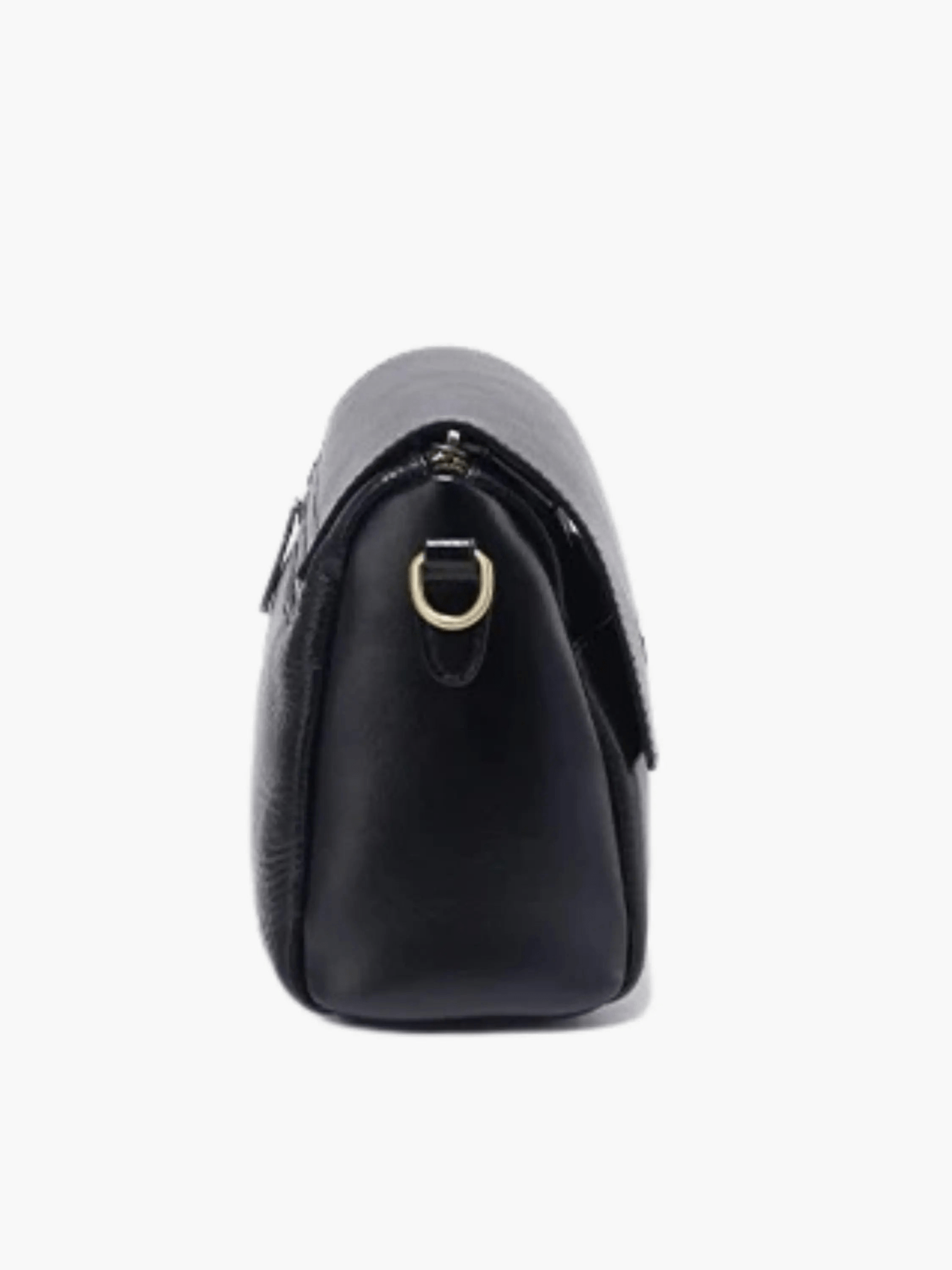 Aria | Black Leather Crossbody Bag – Modern & Chic