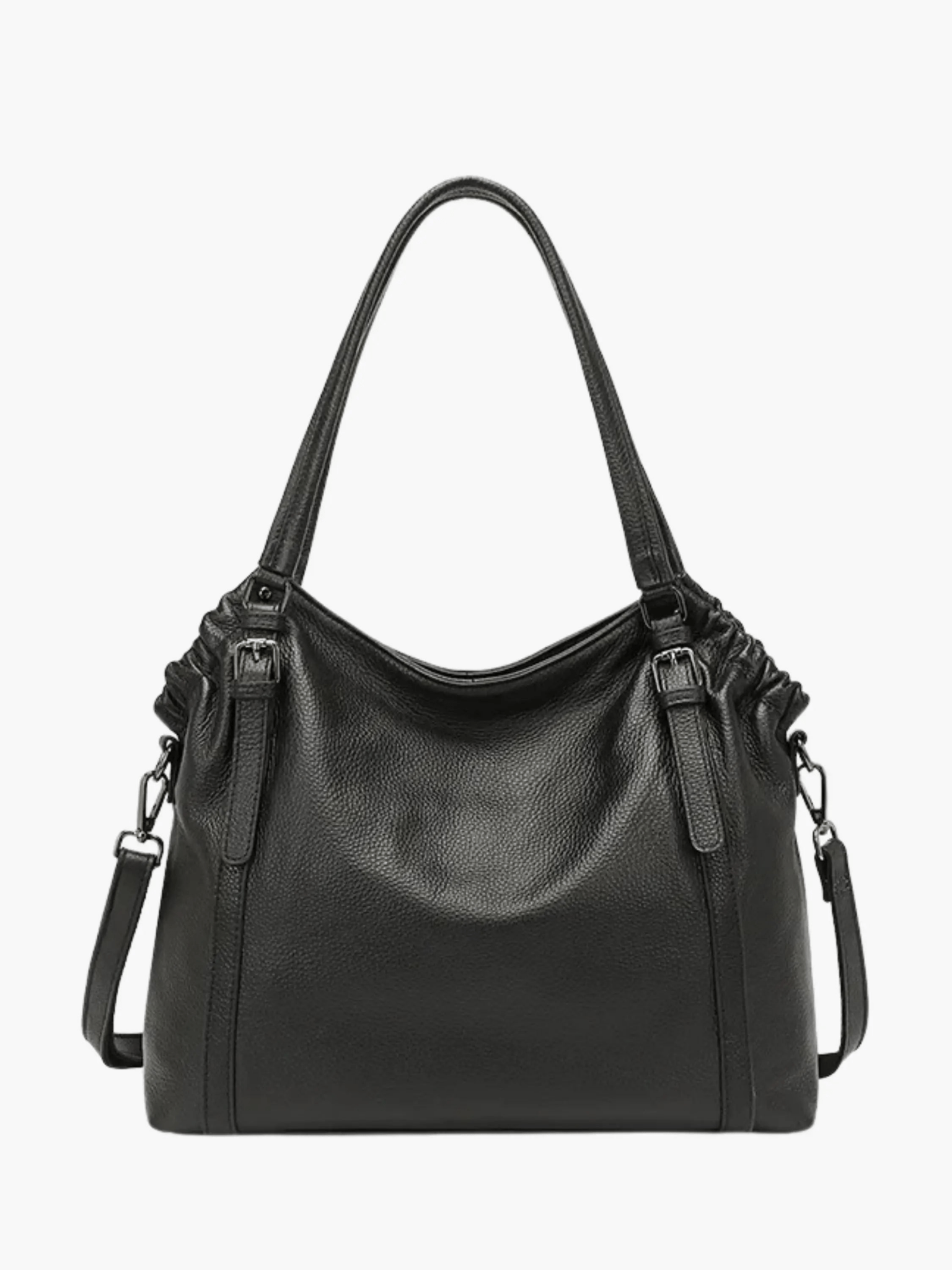 Talyssia | Luxe Slate Blue Leather Tote Bag – Chic & Functional
